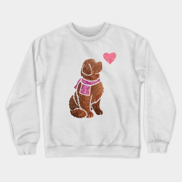 Newfoundland dog watercolour Crewneck Sweatshirt by animalartbyjess